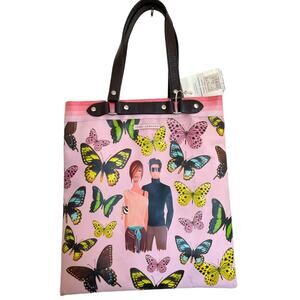 Jordi Labanda Pink European Butterfly Tote Bag